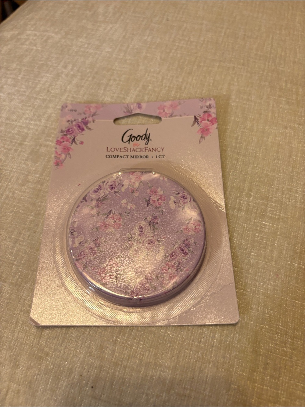 LoveShackFancy Lavender Floral Compact Mirror